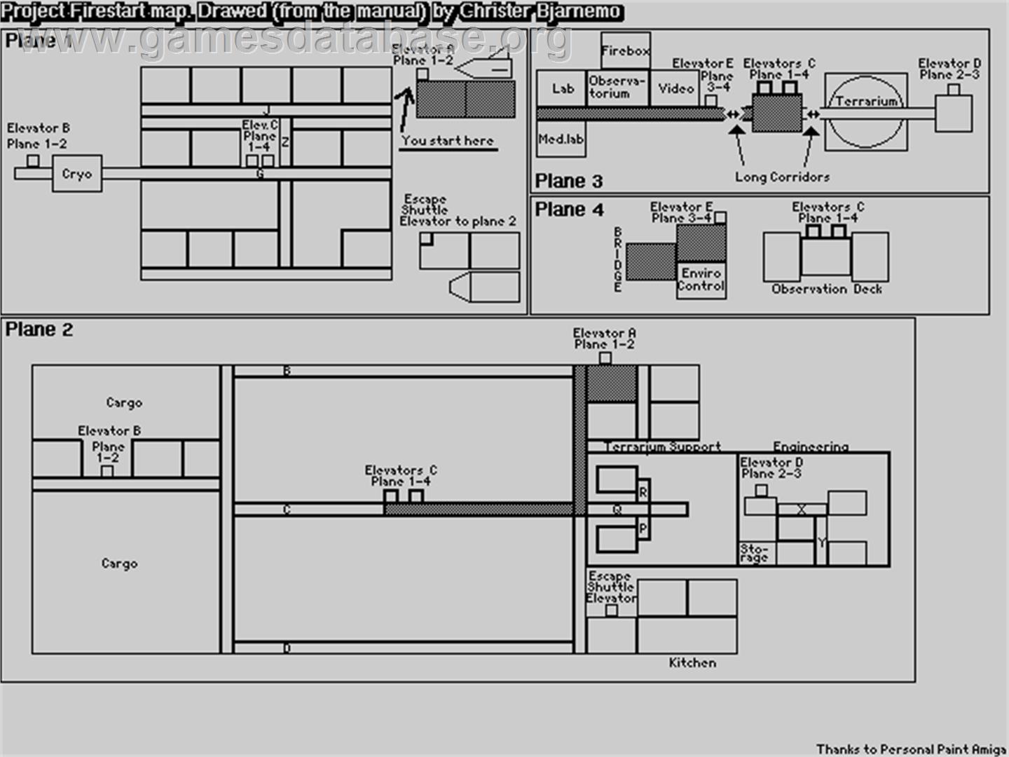 Project Firestart - Commodore 64 - Artwork - Map