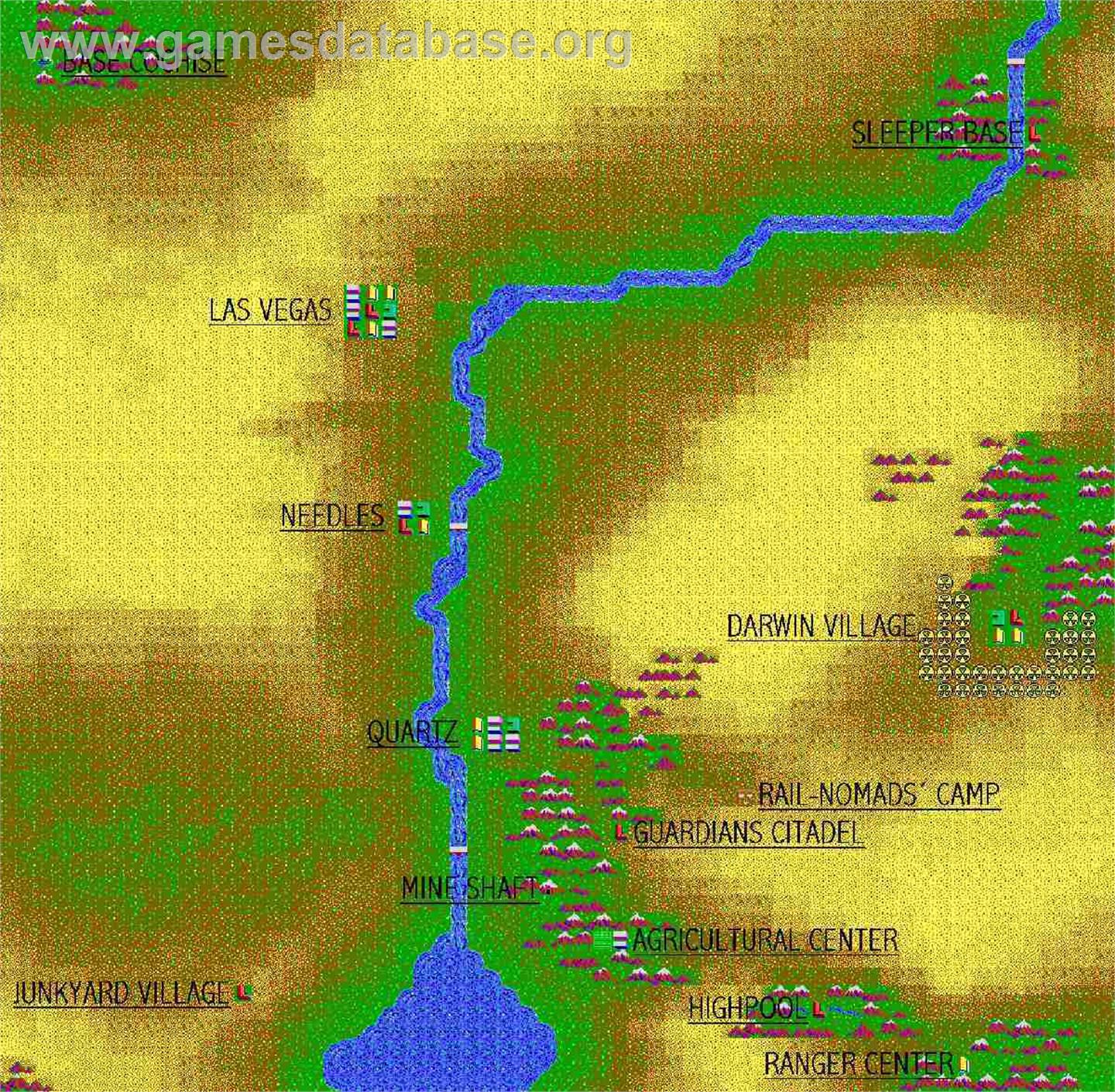 Wasteland - Microsoft DOS - Artwork - Map