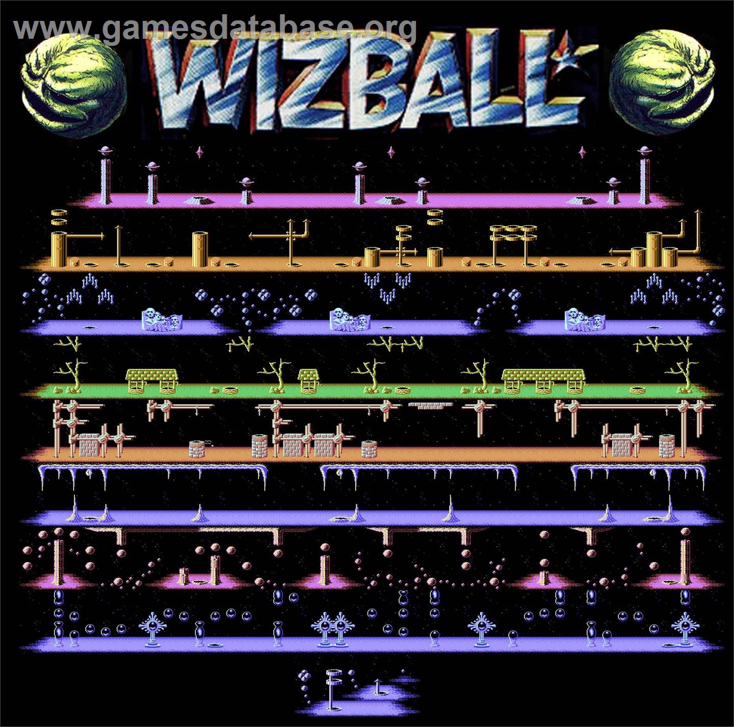 Wizball - Commodore Amiga - Artwork - Map