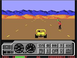In game image of 4x4 Off-Road Racing on the Commodore 64.