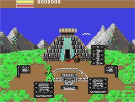 In game image of Aaargh! on the Commodore 64.