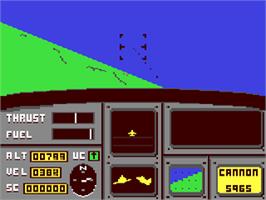 In game image of Ace: Air Combat Emulator on the Commodore 64.