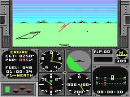 In game image of Acrojet on the Commodore 64.