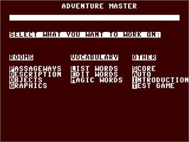 In game image of Adventure Master on the Commodore 64.