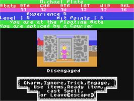 In game image of Alternate Reality: The City on the Commodore 64.