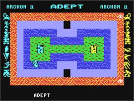 In game image of Archon II: Adept on the Commodore 64.