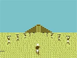 In game image of Aztec Challenge on the Commodore 64.
