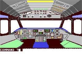 In game image of B-1 Nuclear Bomber on the Commodore 64.