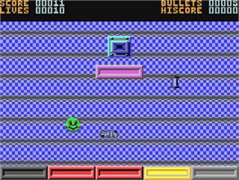 In game image of Ball Crazy on the Commodore 64.