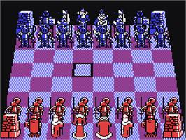 In game image of Battle Chess on the Commodore 64.