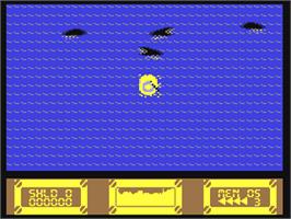 In game image of Battle Island on the Commodore 64.