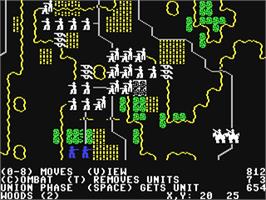 In game image of Battle of Antietam on the Commodore 64.
