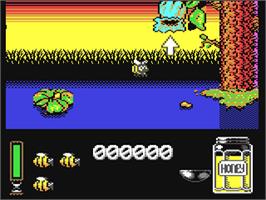 In game image of Bee 52 on the Commodore 64.