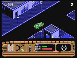 In game image of Beverly Hills Cop on the Commodore 64.