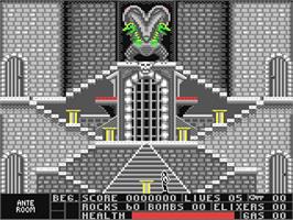 In game image of Beyond Dark Castle on the Commodore 64.