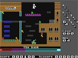 In game image of Blagger on the Commodore 64.