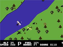 In game image of Blue Max on the Commodore 64.