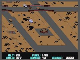 In game image of Blue Max 2001 on the Commodore 64.