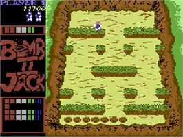 In game image of Bomb Jack II on the Commodore 64.