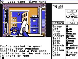 In game image of Borrowed Time on the Commodore 64.