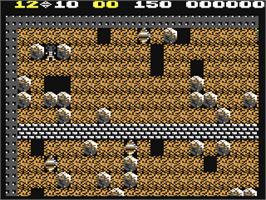 In game image of Boulder Dash on the Commodore 64.