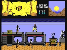 In game image of BraveStarr on the Commodore 64.
