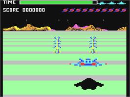 In game image of Buck Rogers: Planet of Zoom on the Commodore 64.