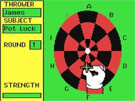 In game image of Bullseye on the Commodore 64.