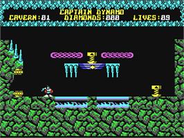 In game image of Captain Dynamo on the Commodore 64.