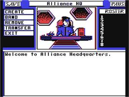 In game image of Centauri Alliance on the Commodore 64.
