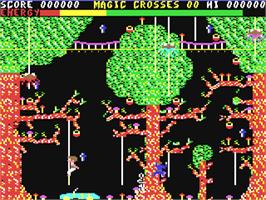 In game image of Chiller on the Commodore 64.