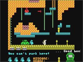 In game image of Chubby Gristle on the Commodore 64.