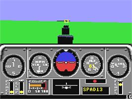 In game image of Chuck Yeager's Advanced Flight Trainer on the Commodore 64.