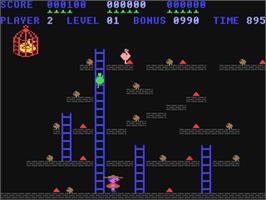 In game image of Chuckie Egg on the Commodore 64.