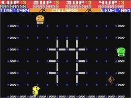 In game image of Collapse on the Commodore 64.