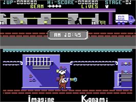 In game image of Comic Bakery on the Commodore 64.