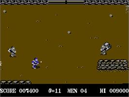 In game image of Commando on the Commodore 64.