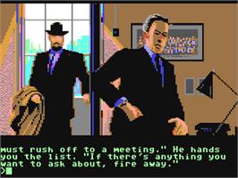 In game image of Corruption on the Commodore 64.