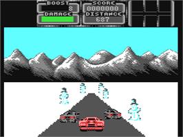 In game image of Crazy Cars III on the Commodore 64.