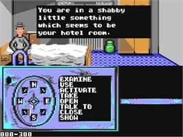 In game image of Crime Time on the Commodore 64.