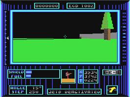 In game image of Dark Side on the Commodore 64.