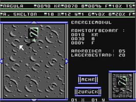 In game image of Dark Star on the Commodore 64.