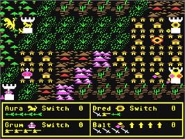 In game image of Darkhorn on the Commodore 64.