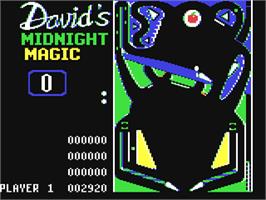 In game image of David's Midnight Magic on the Commodore 64.