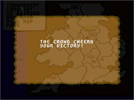 In game image of Defender of the Crown on the Commodore 64.