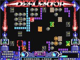 In game image of Deflektor on the Commodore 64.