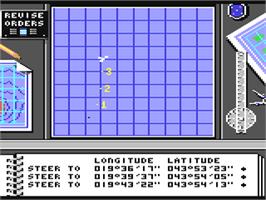 In game image of Destroyer on the Commodore 64.