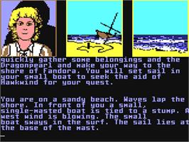In game image of Dragonworld on the Commodore 64.