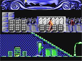 In game image of Dylan Dog: Gli Uccisori on the Commodore 64.