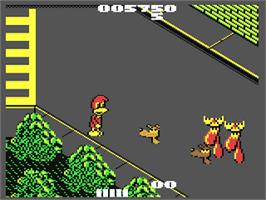 In game image of Dynamite Düx on the Commodore 64.